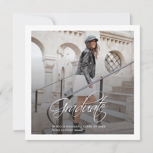 Anúncio de Graduação 2025 Moderno Foto Grad (Frente)