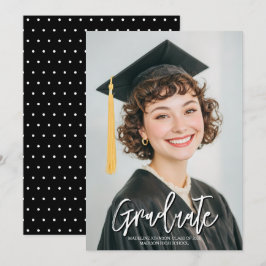 Anúncio de Graduação 2026 em Foto Preto e Branco
