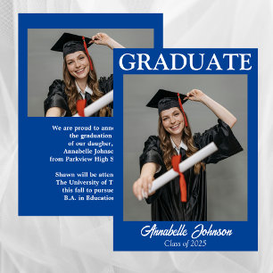 Anúncio de Graduação Azul de Foto Moderna