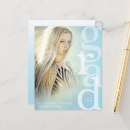 Anúncio de Graduação Azul de Orçamento de Sobrepos