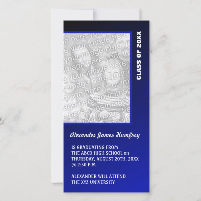 Anúncio de Graduação Azul Escuro (Frente)