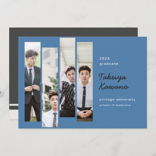 Anúncio de Graduação Cobalt Blue Black