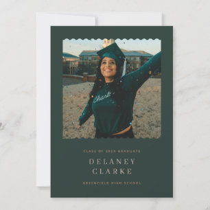 Anúncio de graduação com foto de borda escalada