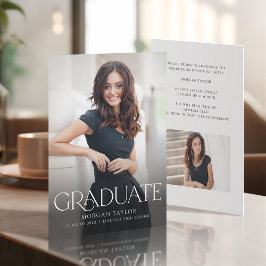 Anúncio de Graduação com Foto de Elegância Minimal