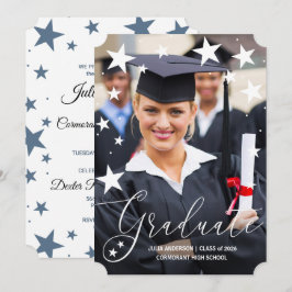 Anúncio de graduação com foto de Formando de estre