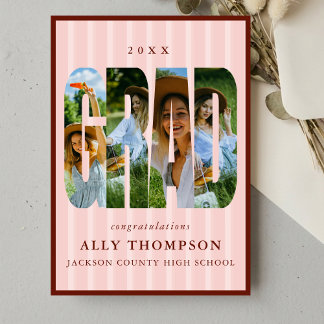 Anúncio de Graduação com Foto de Listra Clássica V