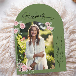 Anúncio de Graduação com Foto e Script de Rosas Ro