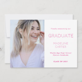 Anúncio de Graduação com Foto Minimalista Moderna