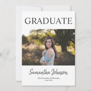 Anúncio de Graduação com Foto Moderno e Elegante