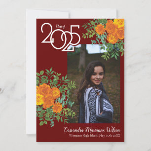 Anúncio de Graduação com Foto Rosa Laranja Marrom