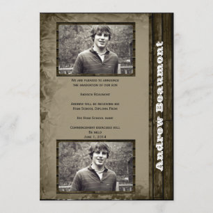 Anúncio de Graduação com Foto Rústica Country
