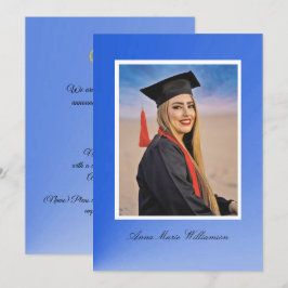 Anúncio de Graduação com Gradiente Azul Moderno