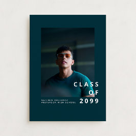 Anúncio de Graduação com Tipografia Azul Moderno