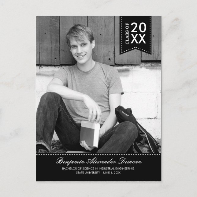 Anúncio de Graduação com Título Estrelado/Convite (Frente)