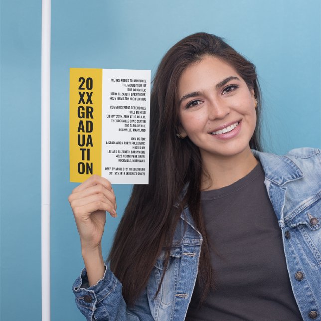 Anúncio de graduação/Convite de festas [Dourado] (Criador carregado)