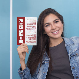 Anúncio de graduação/Convite de festas [Vermelho]