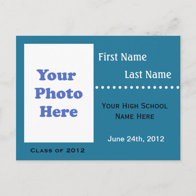 Anúncio de graduação/convite do segundo grau (Frente)