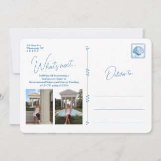 Anúncio de Graduação Costeira com Moldura Floral A