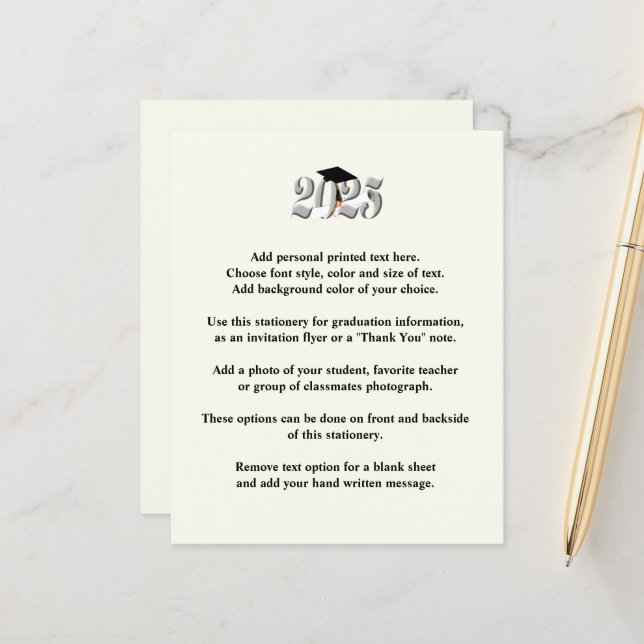 Anúncio de Graduação da Classe Prata de 2025 (Frente/Verso In Situ)