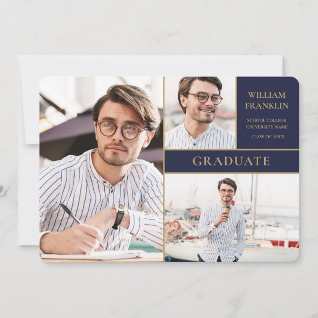 Anúncio de Graduação da Colagem de Fotografias Dou (Frente)