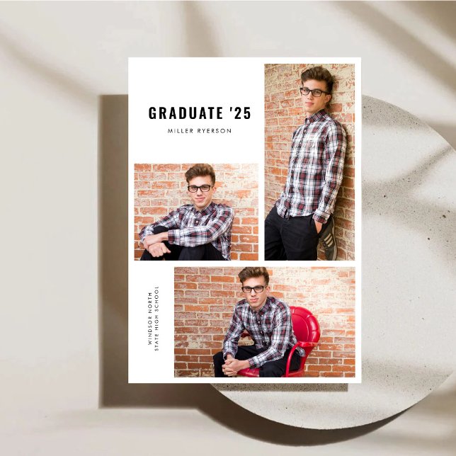 Anúncio de graduação da colagem de fotos moderna (Criador carregado)