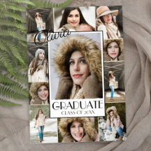 Anúncio de Graduação da Colagem de Fotos Moderna 1