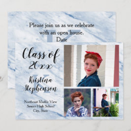 Anúncio de Graduação da Faculdade de Foto Blue Mar