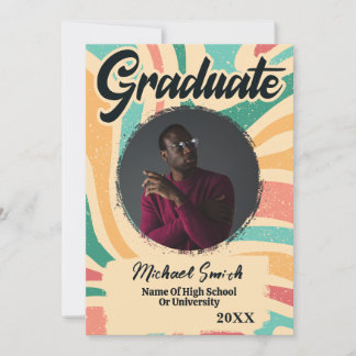 Anúncio de Graduação da Foto Retro Groovy 2023