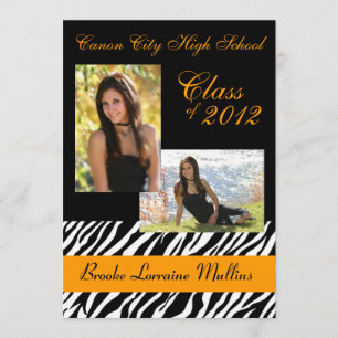 Anúncio de graduação da impressão em zebra