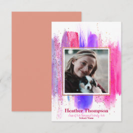 Anúncio de Graduação da Literatura Rosa e Roxo