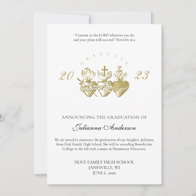 Anúncio de Graduação da Santa Família (Frente)