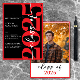 Anúncio de Graduação da Tipografia Vermelha Modern