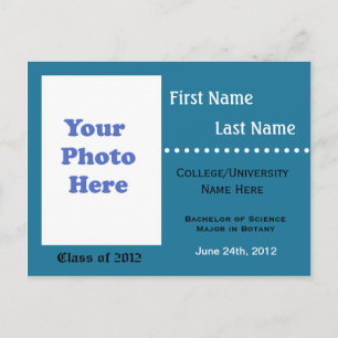 Anúncio de graduação da universidade azul