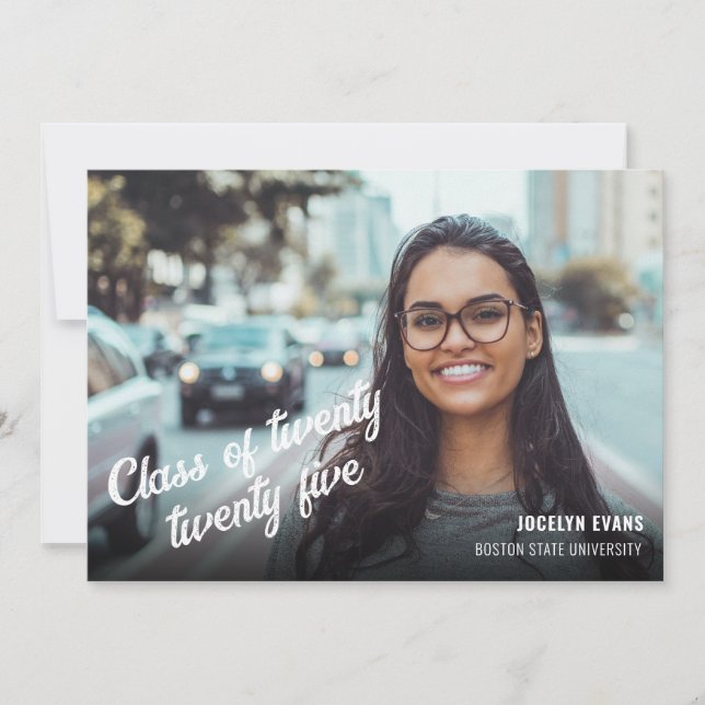 Anúncio de graduação de 2025 com fotografia (Frente)