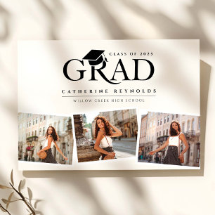 Anúncio de Graduação de 3 Fotos Modernas Simples