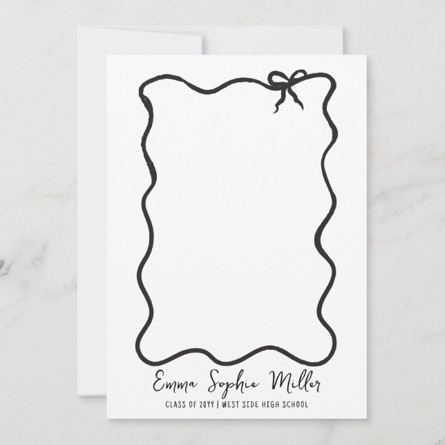 Anúncio de graduação de arco desenhado à mão (Verso)