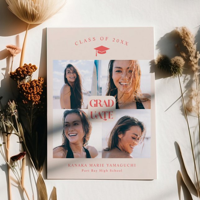 Anúncio de Graduação de Caixa Rosa formando (Criador carregado)