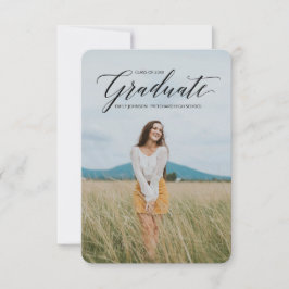 Anúncio de graduação de caligrafia simplesmente el