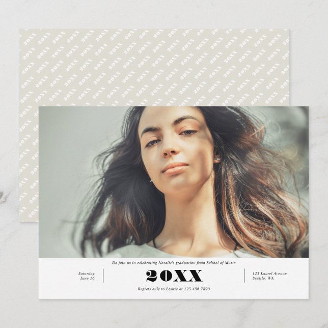 Anúncio de Graduação de Celebrações (Frente/Verso)