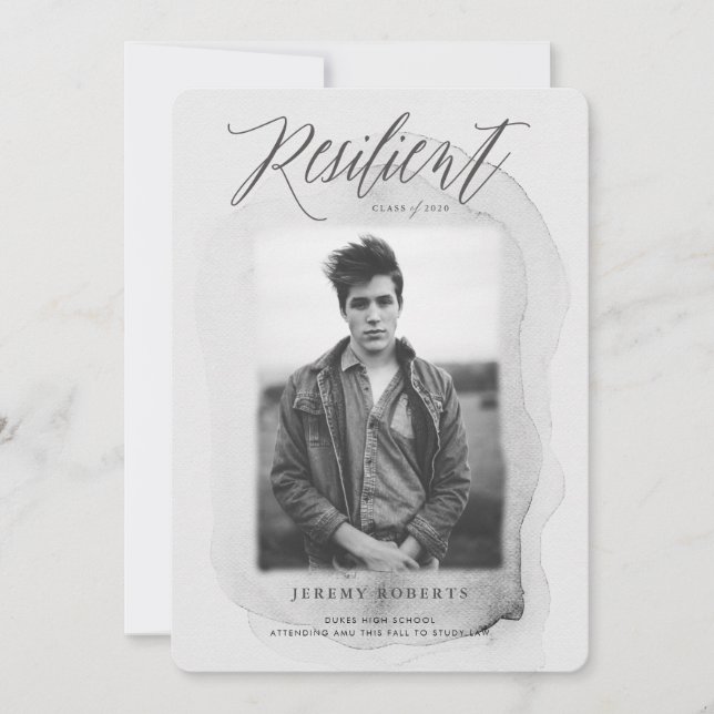 Anúncio de Graduação de Classe Resiliente de 2020 (Frente)