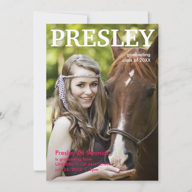 Anúncio de Graduação de Cobrir da Revista (Frente)