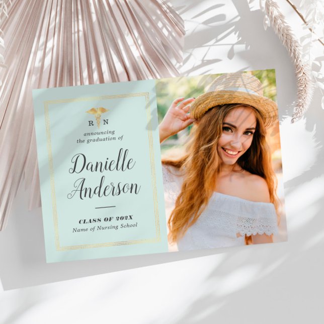 anúncio de graduação de enfermagem de quadros geom (Criador carregado)