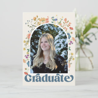Anúncio de Graduação de Flores Selvagens