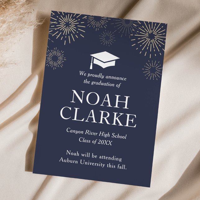 Anúncio de Graduação de Fogos de Artifício Moderno (Criador carregado)