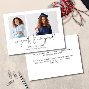 Anúncio de Graduação de Formando de Parabéns de Fo