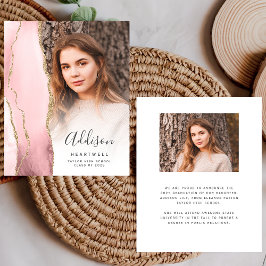 Anúncio de Graduação de Foto Agate Blush de Orçame