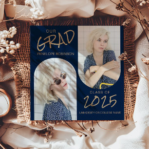 Anúncio de Graduação de Foto Arranjada de marinho 