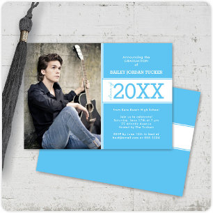 Anúncio de Graduação de Foto Azul do Céu Moderno