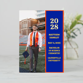 Anúncio de Graduação de Foto Azul Na moda moderno