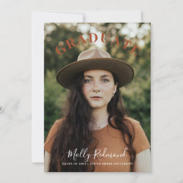 Anúncio de Graduação de Foto Boho